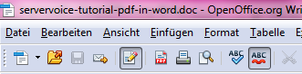 Text in PDF Open Office