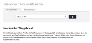 Rückwärtssuche Das Telefonbuch